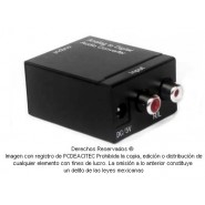 Convertidor de audio análogo RCA a digital Fibra óptica Toslink